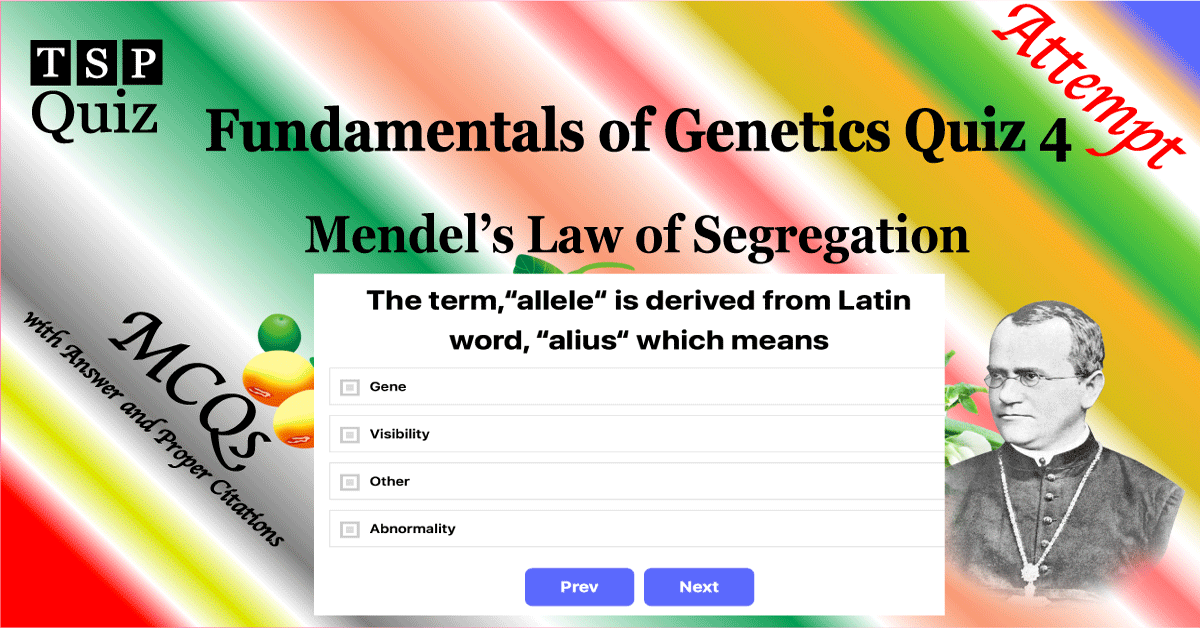Mendel's Law of Segregation Quiz