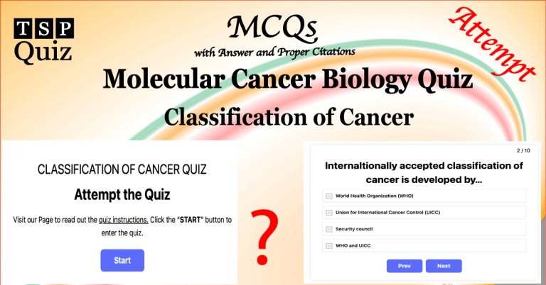 Classification of Cancer Quiz