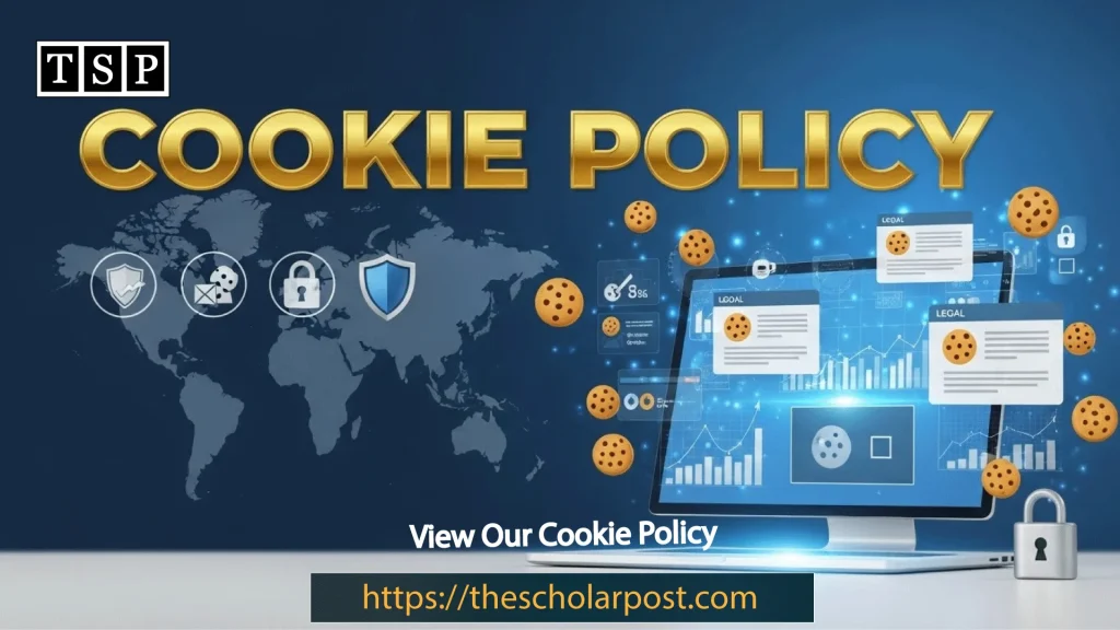 The Scholar Post cookie policy page providing detailed information on cookie usage, user privacy protection, and guidance for managing browser cookie settings in compliance with data protection standards